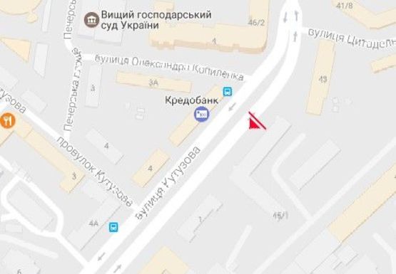 Схема рекламної площини за адресою Алмазова ул., 41 (бывш. Кутузова ул.)