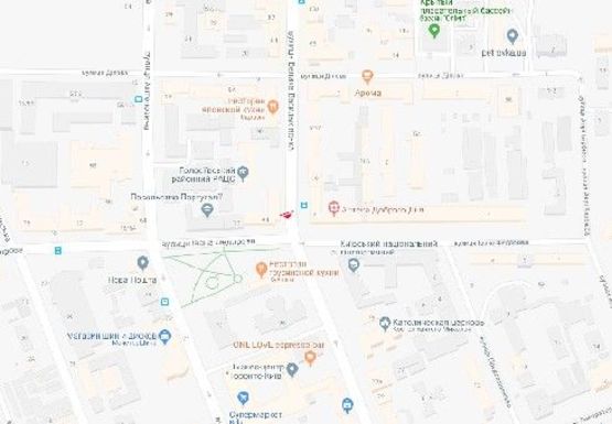 Схема рекламної площини за адресою Большая Васильковская ул., 94