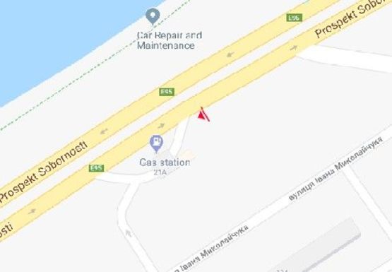 Схема рекламной плоскости по адресу Соборности пр., 21 (Воссоединения пр.)