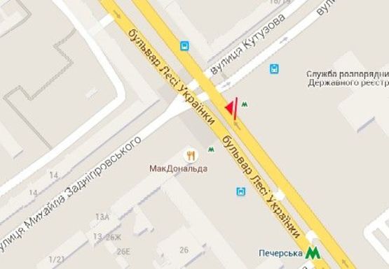 Схема рекламной плоскости по адресу Кутузова ул., 1 Схема рекламной плоскости по адресу Кутузова ул., 1