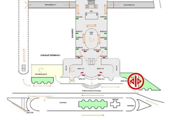 Схема рекламной плоскости по адресу Привокзальная площадь (Южный терминал) Схема рекламной плоскости по адресу Привокзальная площадь (Южный терминал)