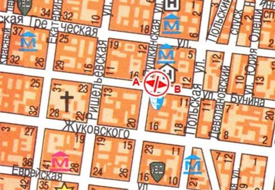 Схема рекламної площини за адресою Бунина ул., 14