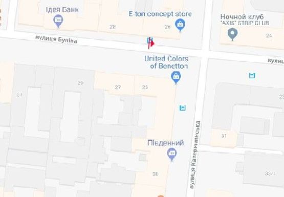 Схема рекламної площини за адресою Бунина ул., 28