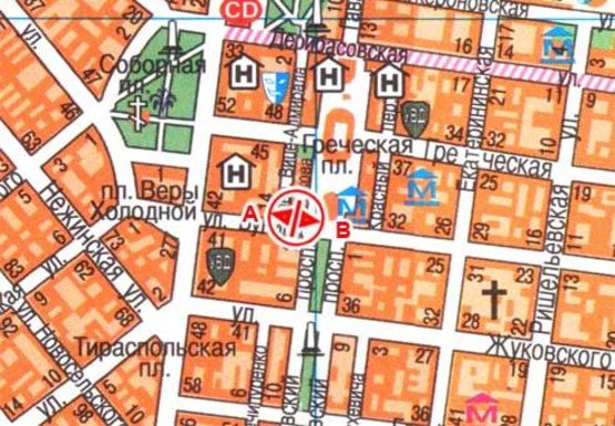 Схема рекламной плоскости по адресу Бунина ул., 40