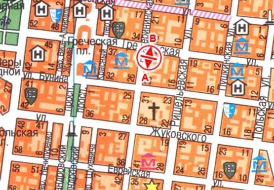 Схема рекламной плоскости по адресу Екатерининская ул., 25