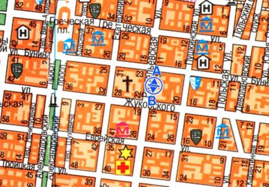 Схема рекламной плоскости по адресу Ришельевская ул., 15