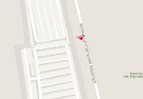 Схема рекламной плоскости по адресу Центральний аеропорт ул. (№21)
