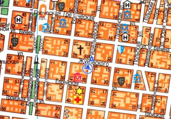 Схема рекламной плоскости по адресу Ришельевская ул., 26 Схема рекламной плоскости по адресу Ришельевская ул., 26