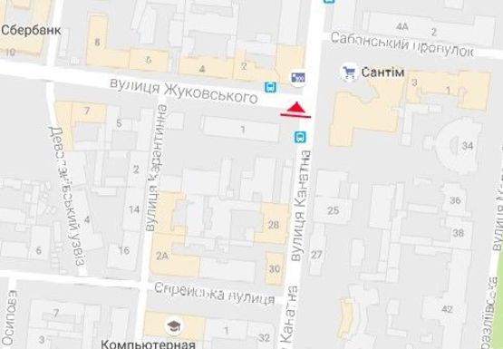 Схема рекламної площини за адресою Канатная ул. - Жуковского ул.