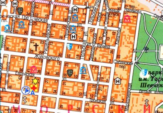 Схема рекламной плоскости по адресу Троицкая , 39 Екатерининская ул. А4