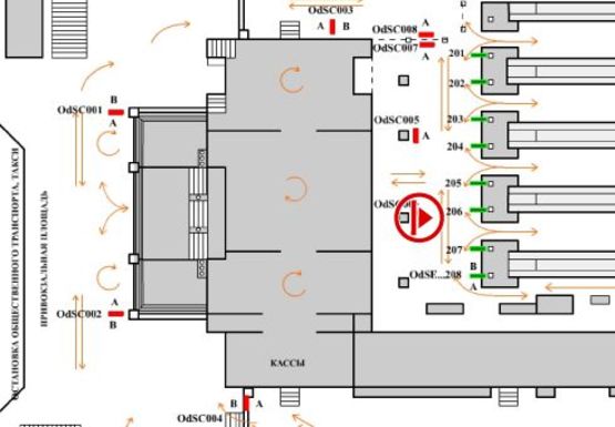 Схема рекламної площини за адресою Привокзальная пл.