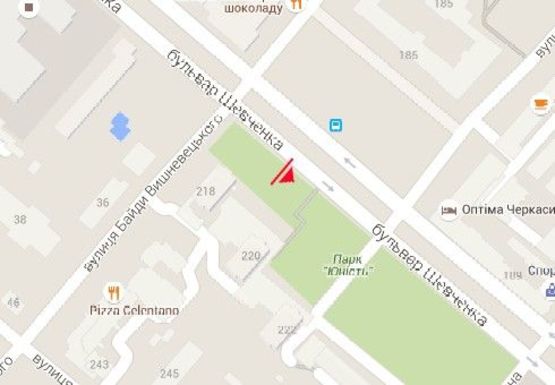 Схема рекламной плоскости по адресу Шевченко б-р., 218 - Байды Вишневецкого ул. Схема рекламной плоскости по адресу Шевченко б-р., 218 - Байды Вишневецкого ул.