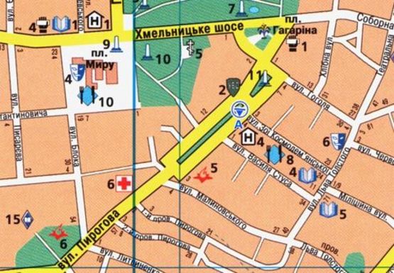 Схема рекламной плоскости по адресу Пирогова ул. [№14] (сквер)