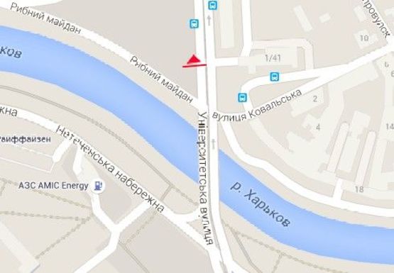 Схема рекламной плоскости по адресу Университетская ул. - Кузнечная ул. Схема рекламной плоскости по адресу Университетская ул. - Кузнечная ул.