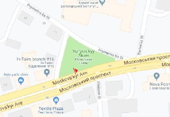 Схема рекламної площини за адресою Московский пр. - Примеровская ул.