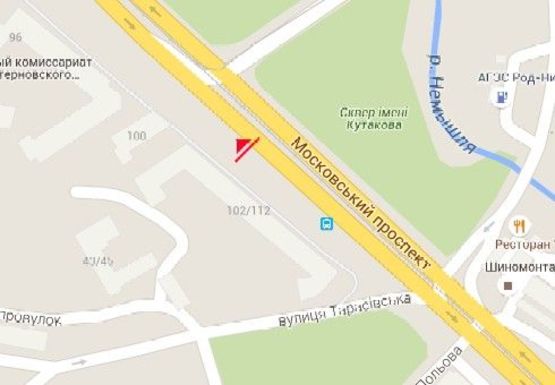 Схема рекламної площини за адресою Московский пр., 102/112 Схема рекламної площини за адресою Московский пр., 102/112