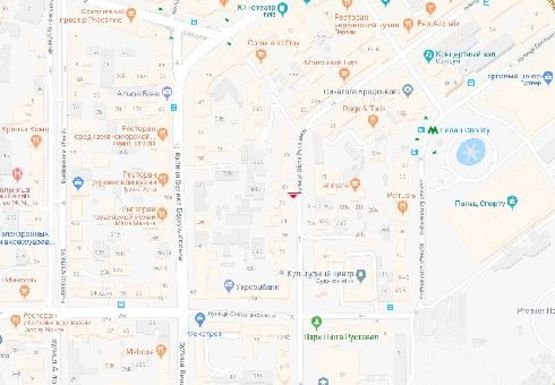 Схема рекламної площини за адресою Шота Руставели ул, 30