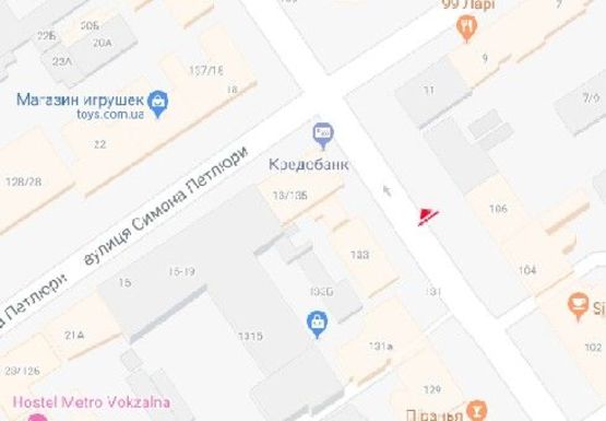 Схема рекламної площини за адресою Саксаганского ул., 106