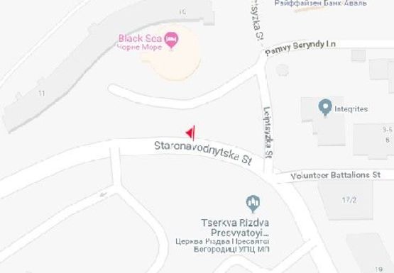 Схема рекламной плоскости по адресу Старонаводницкая ул. - Лейпцигская ул.