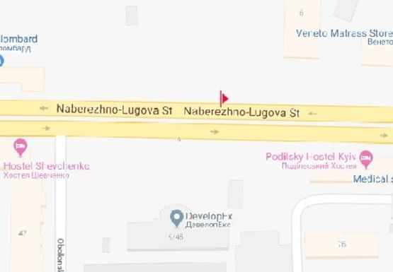 Схема рекламной плоскости по адресу Набережно-Луговая ул., 9 (напротив)