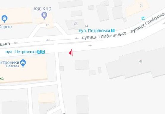 Схема рекламної площини за адресою Глубочицкая ул., 48