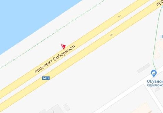 Схема рекламної площини за адресою Соборности пр.