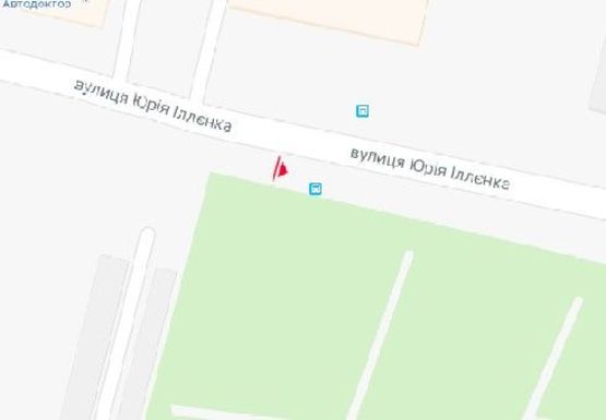 Схема рекламной плоскости по адресу Юрия Ильенка ул., 48 (Мельникова ул.) (напротив)
