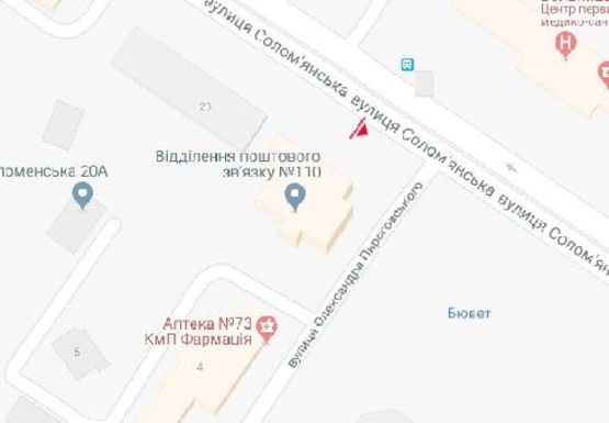 Схема рекламної площини за адресою Соломенская ул., 17 (напротив) Схема рекламної площини за адресою Соломенская ул., 17 (напротив)