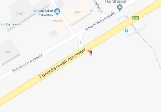 Схема рекламной плоскости по адресу Голосеевский пр., 108 (напротив)