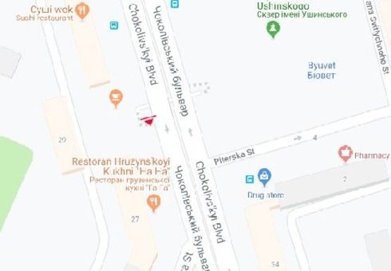 Схема рекламної площини за адресою Чоколовский, б-р., 29