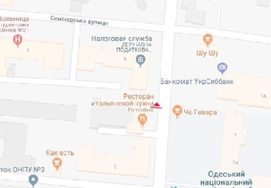 Схема рекламной плоскости по адресу Шевченко пр., 2-А , напротив Политехнический институт