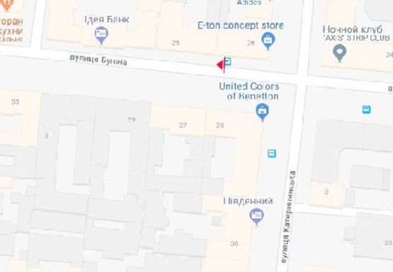 Схема рекламной плоскости по адресу Бунина ул., 28 Схема рекламной плоскости по адресу Бунина ул., 28