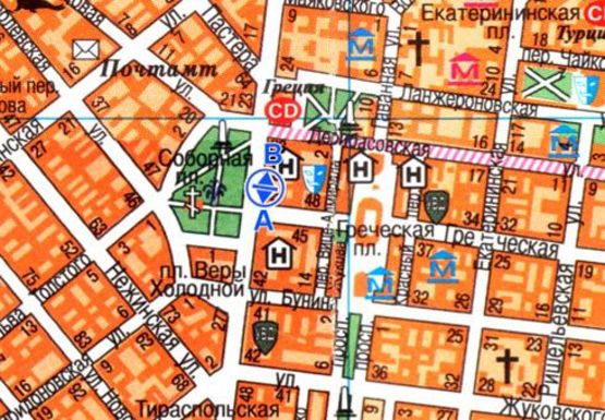 Схема рекламной плоскости по адресу Преображенская ул., 36 Схема рекламной плоскости по адресу Преображенская ул., 36