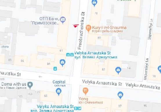 Схема рекламной плоскости по адресу Преображенская ул., 67