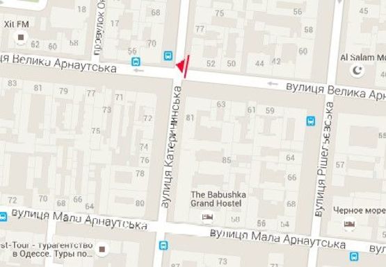 Схема рекламної площини за адресою Б. Арнаутская ул.,52 - Екатерининская ул.