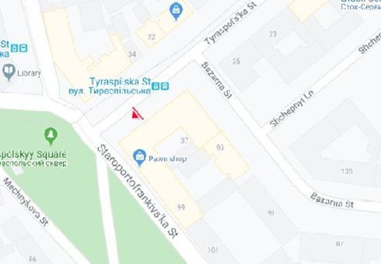 Схема рекламної площини за адресою Тираспольская ул., 37