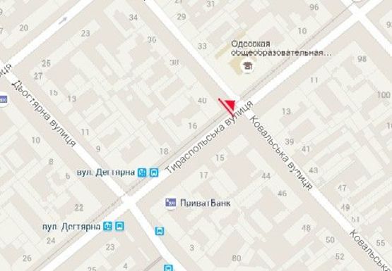 Схема рекламной плоскости по адресу Тираспольская ул.,16 - Кузнечная ул.