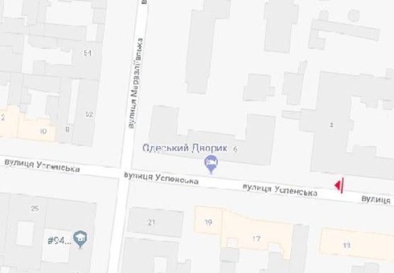 Схема рекламной плоскости по адресу Успенская ул., 4