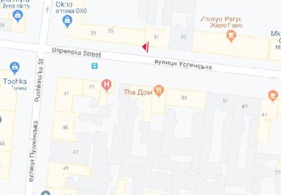 Схема рекламной плоскости по адресу Успенская ул., 34 Схема рекламной плоскости по адресу Успенская ул., 34