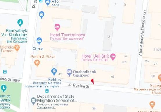 Схема рекламной плоскости по адресу Бунина ул., 40