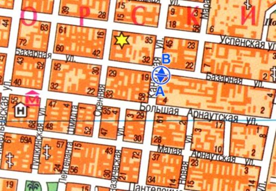 Схема рекламной плоскости по адресу Канатная ул., 53 - Базарная ул.