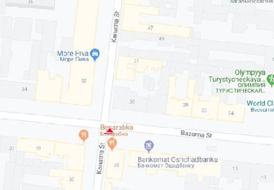 Схема рекламной плоскости по адресу Канатная ул., 53 - Базарная ул.