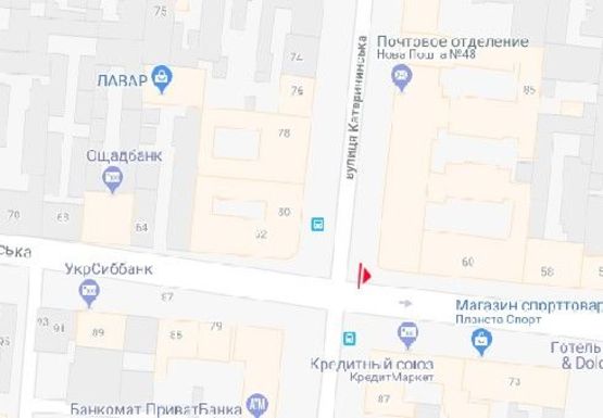 Схема рекламной плоскости по адресу М. Арнаутская ул., 60 - Екатерининская ул.