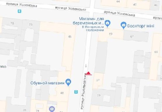 Схема рекламной плоскости по адресу Ришельевская ул., 37