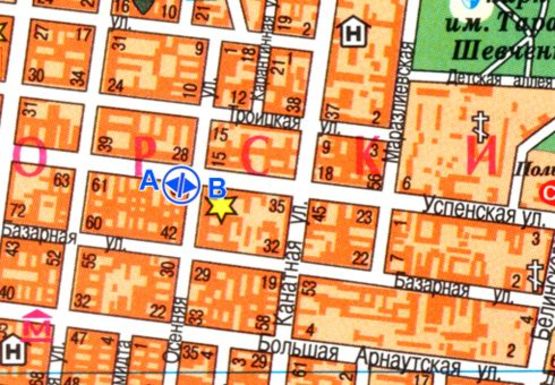 Схема рекламной плоскости по адресу Успенская ул., 47 - Осипова ул. Схема рекламной плоскости по адресу Успенская ул., 47 - Осипова ул.