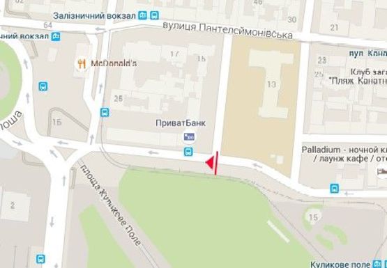 Схема рекламной плоскости по адресу Итальянский б-р., 6