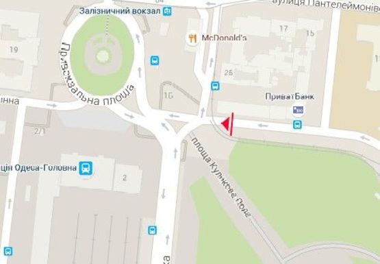 Схема рекламної площини за адресою Итальянский б-р., 8