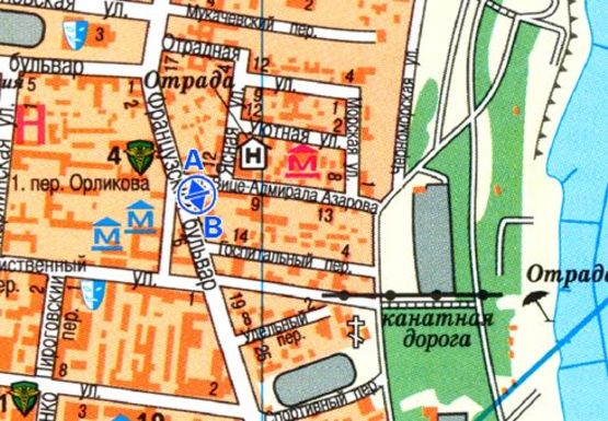 Схема рекламної площини за адресою Французский б-р., 9 - Азарова ул. Схема рекламної площини за адресою Французский б-р., 9 - Азарова ул.