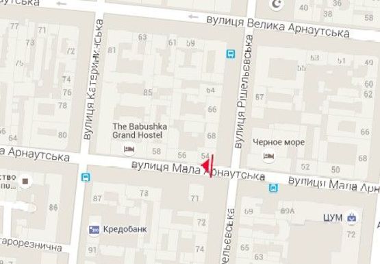 Схема рекламной плоскости по адресу М. Арнаутская ул., 56 - Ришельевская ул.