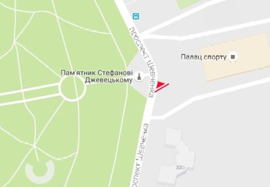 Схема рекламной плоскости по адресу Шевченко пр., 31